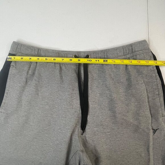 Mens Jogger Sweatpants With Black Side Panels Drawstring Waist & Side Pockets - Picture 8 of 11